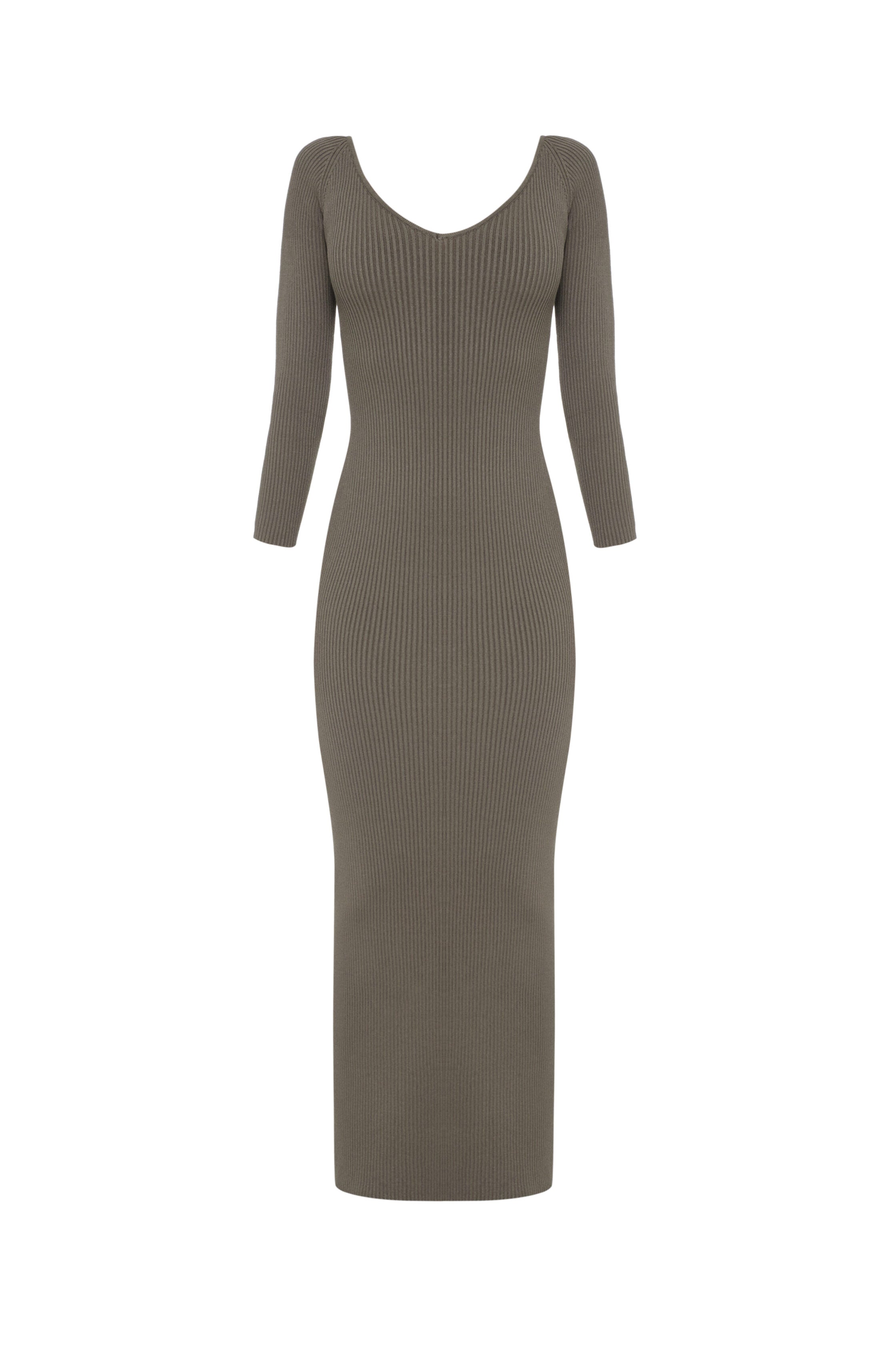 Khaki long sleeve dress (0202) drs_04