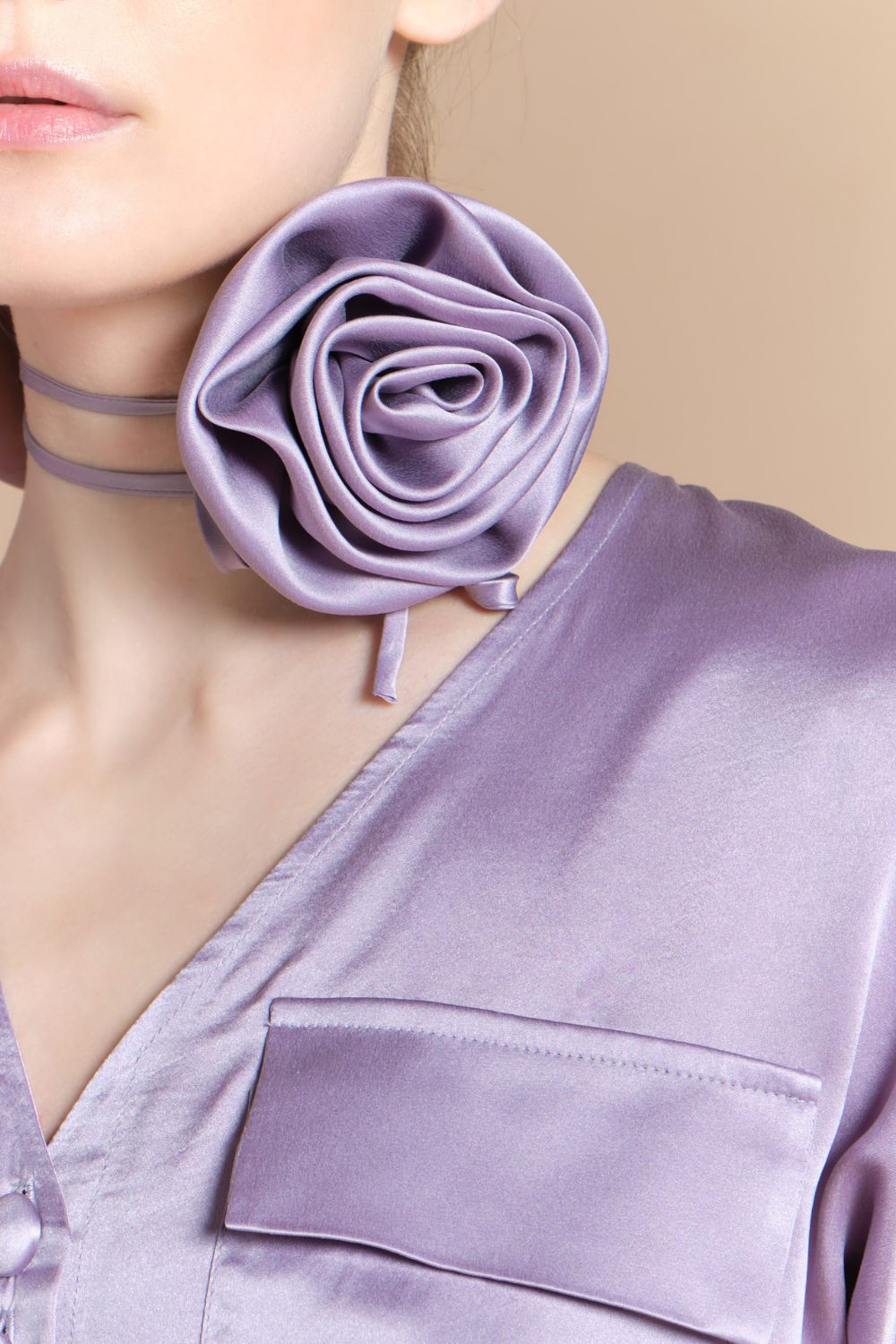 Purple silk rose (THE LAW OF LOVE) R-41