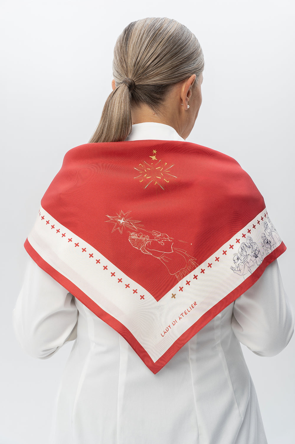 Hedvábný šátek "Zářící" (LadyDi) , U00003674