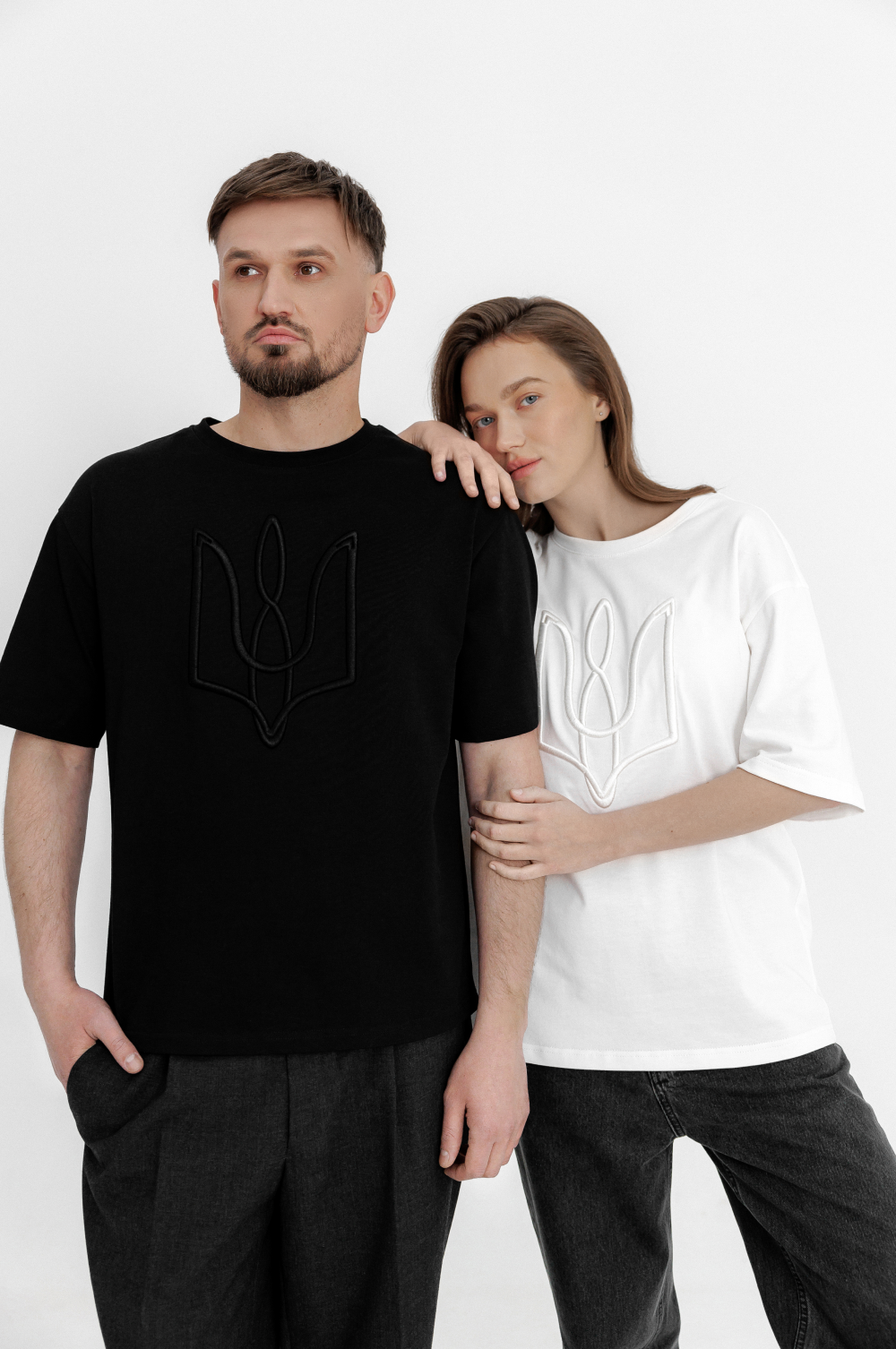 Футболка "Тризуб" кремова, (Леді Ді) U00003329