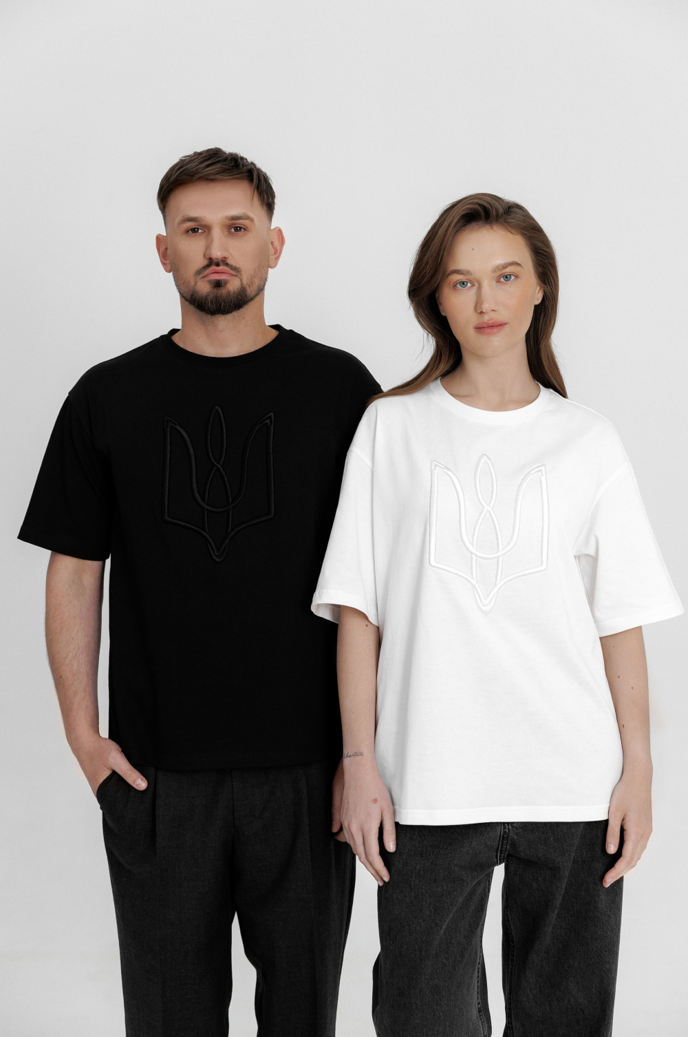 Футболка "Тризуб" чорна, (Леді Ді) U00003300