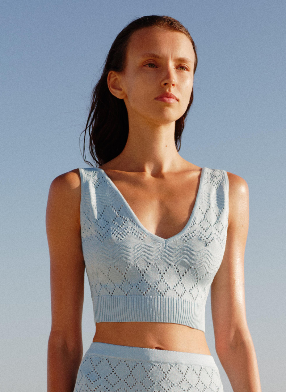 Top Sara v modré barvě (STASH) , t0267