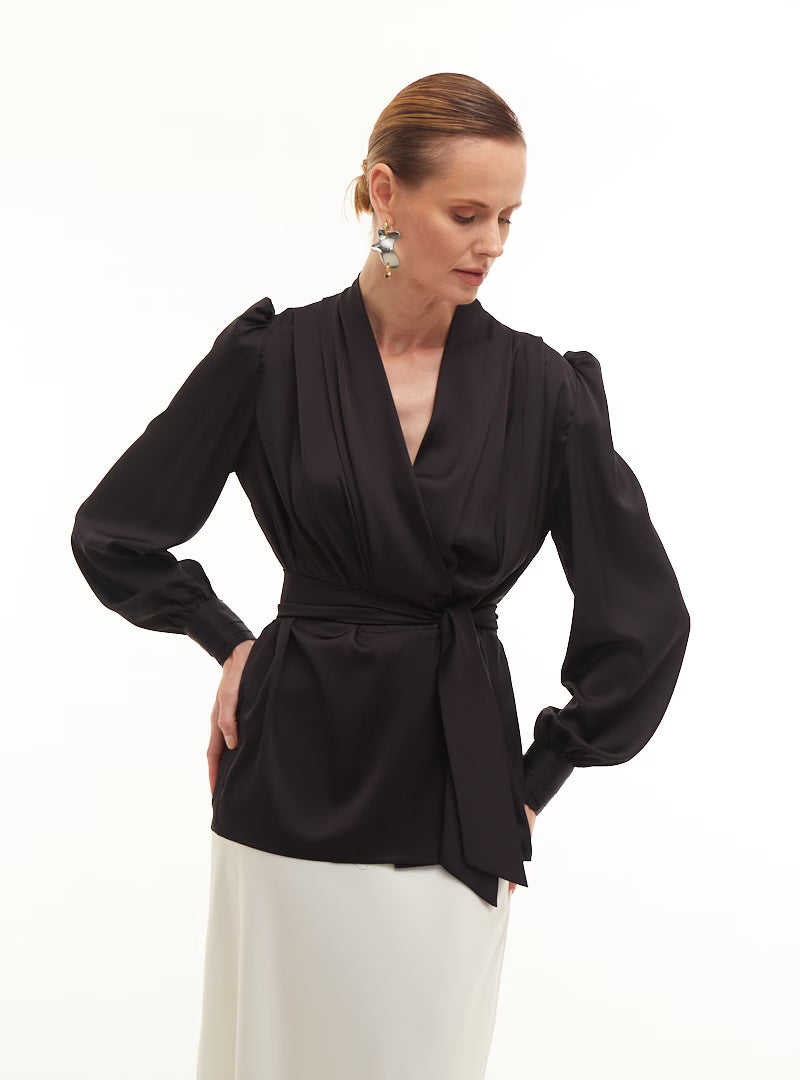 Блузка чорна ELEGANT (М&