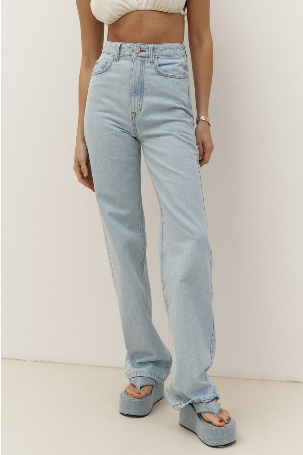 Džíny Mia Basic světle modré, (Aisenberg), D188LB