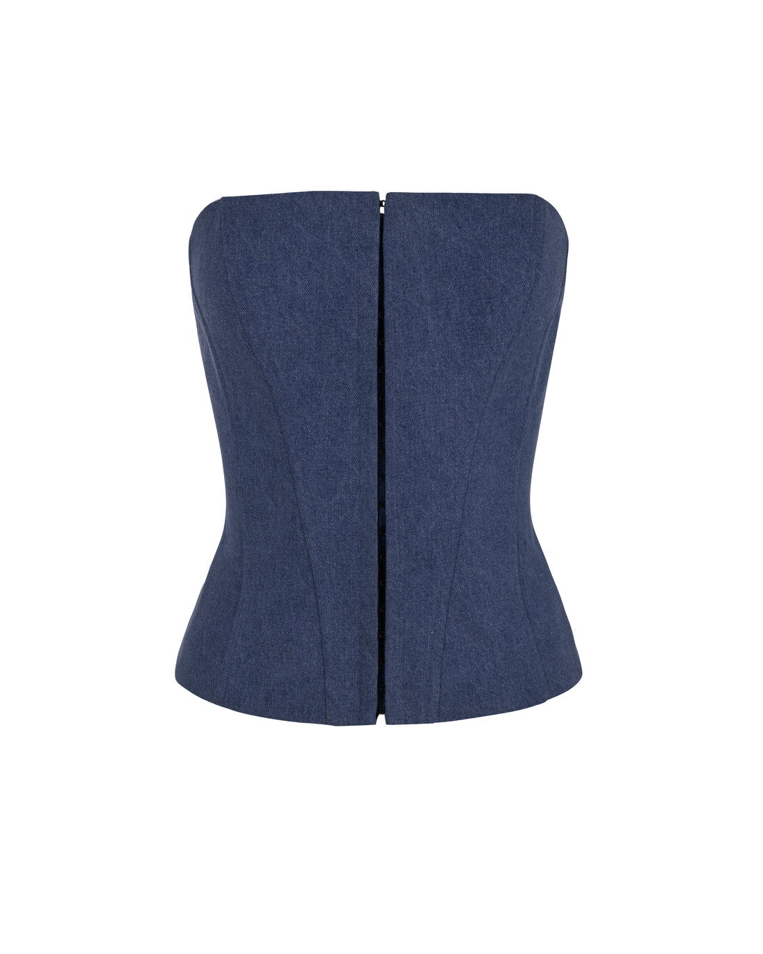 Korzet na háčky, tmavý denim, (Corsis), 07-004