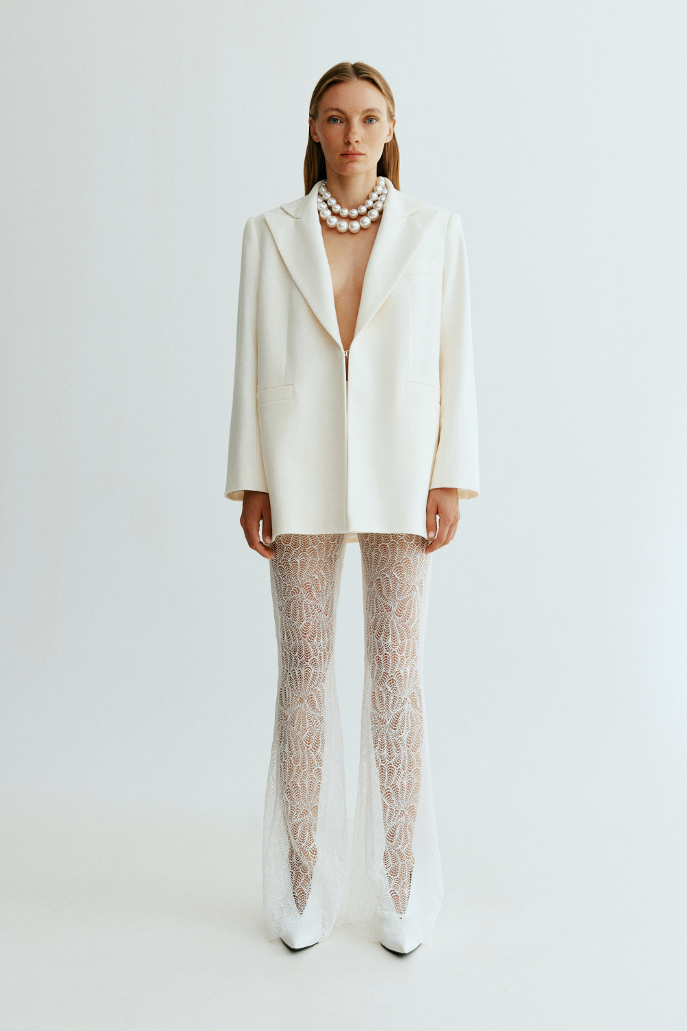 Kalhoty z krajky (Total White) FW2411