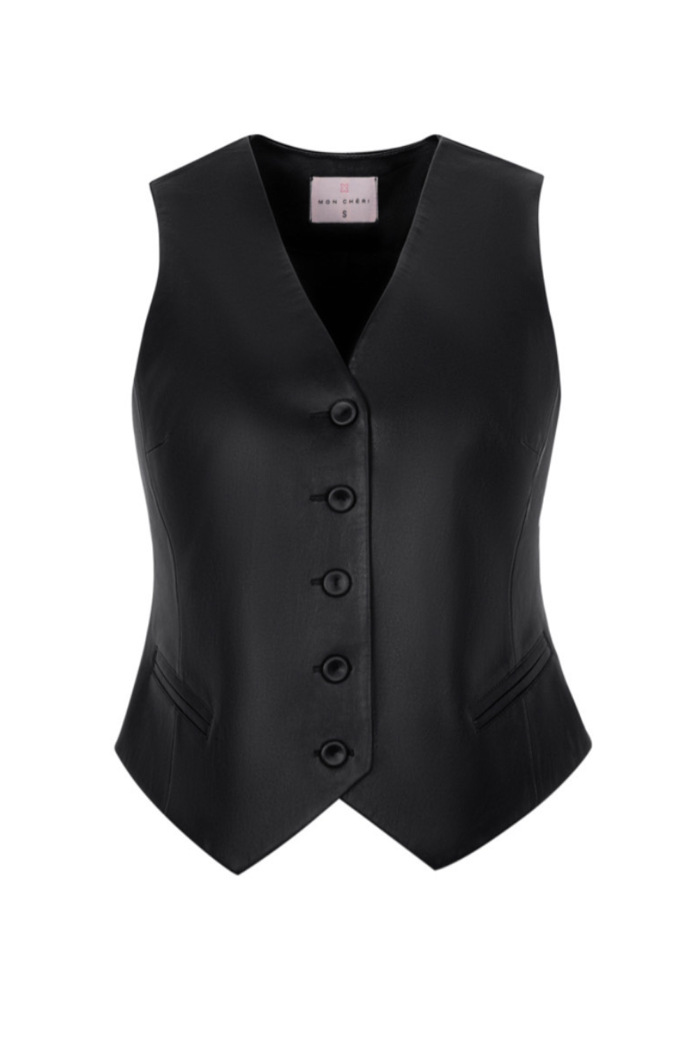 Vest z ekokůže černá (Mon Cheri)