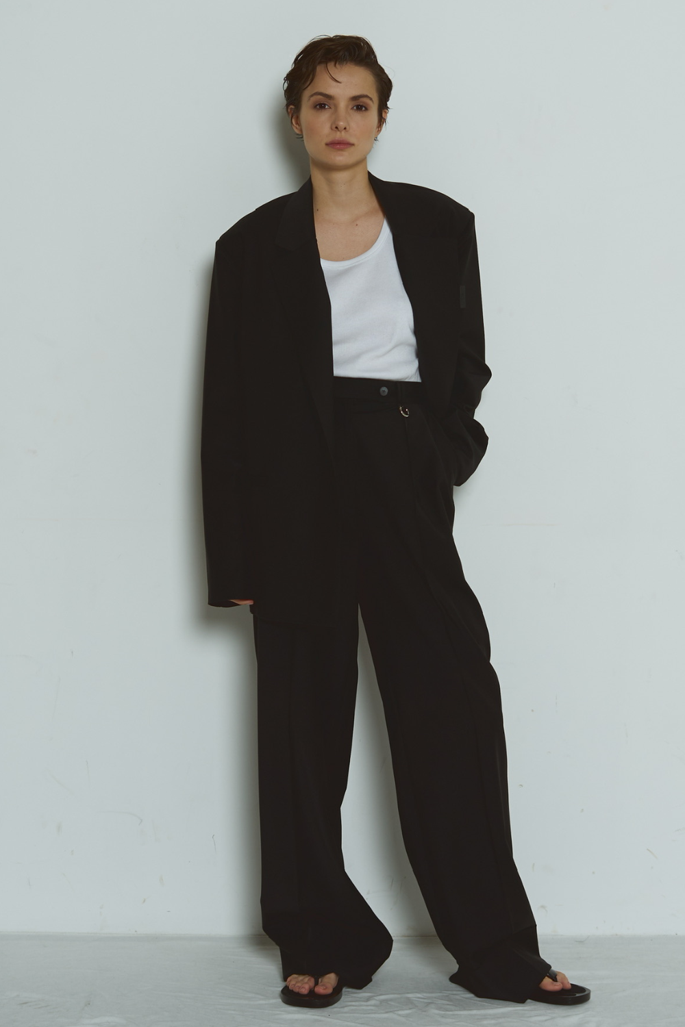 Kalhoty vlněné, černá (K.KVIT) BAW232401