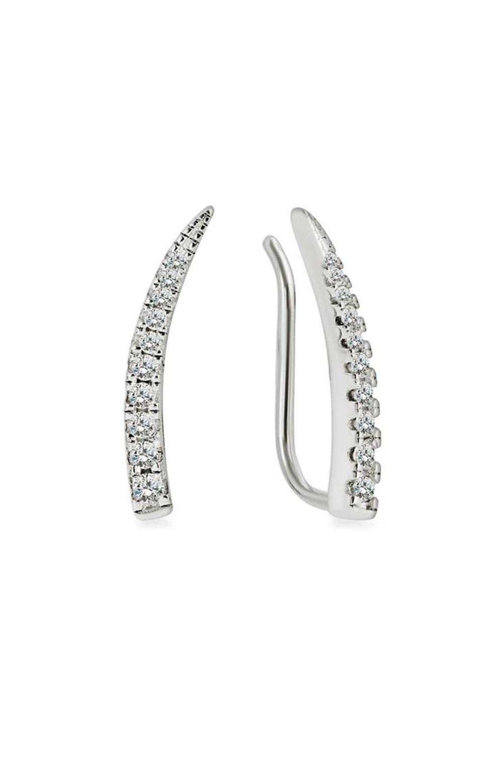 Срібні сережки з цирконами Sparkling path (SilveAmo) C2F1278