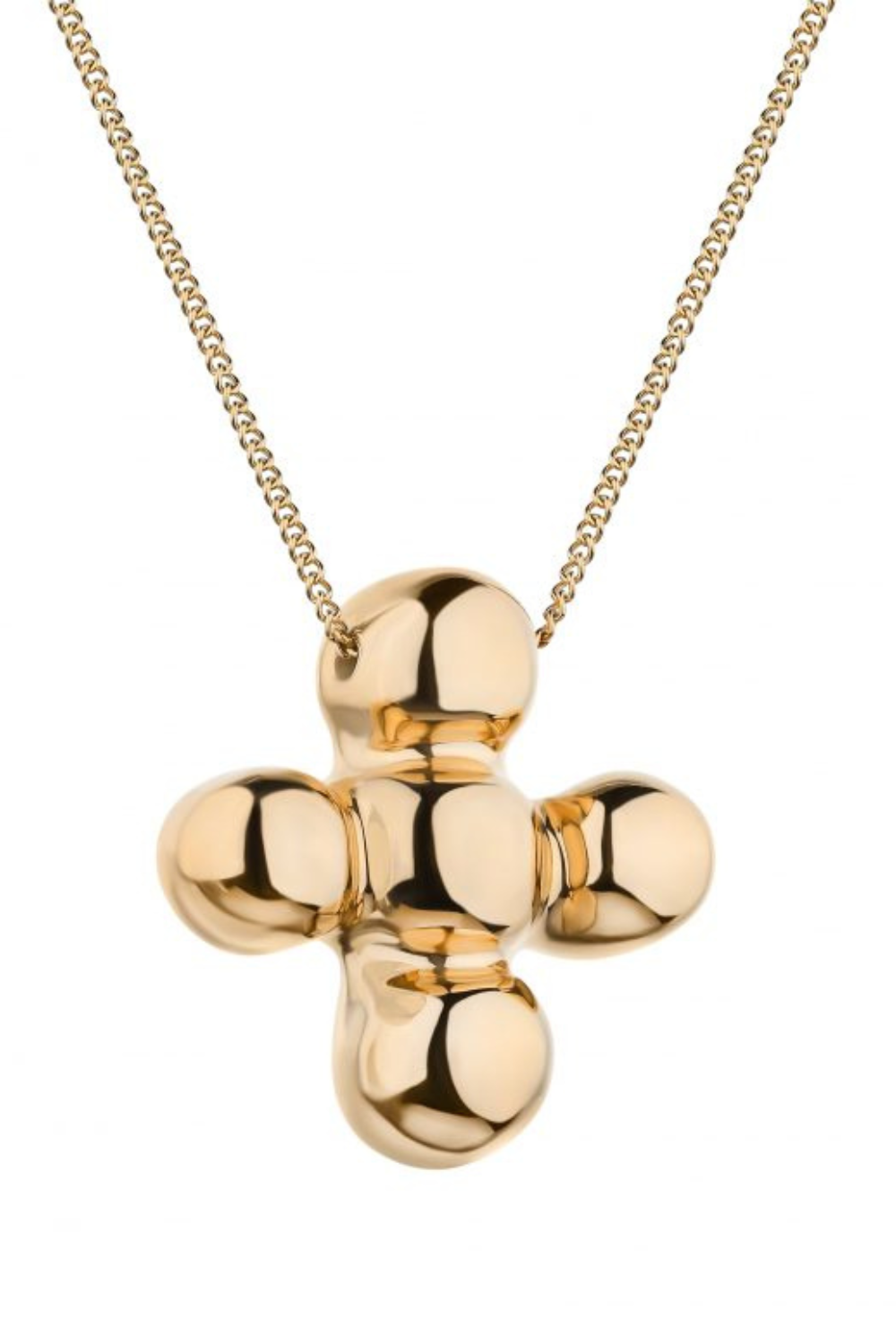 BLOOM keramický náhrdelník, zlatý, (GrainsDeVerre), Cross1.2