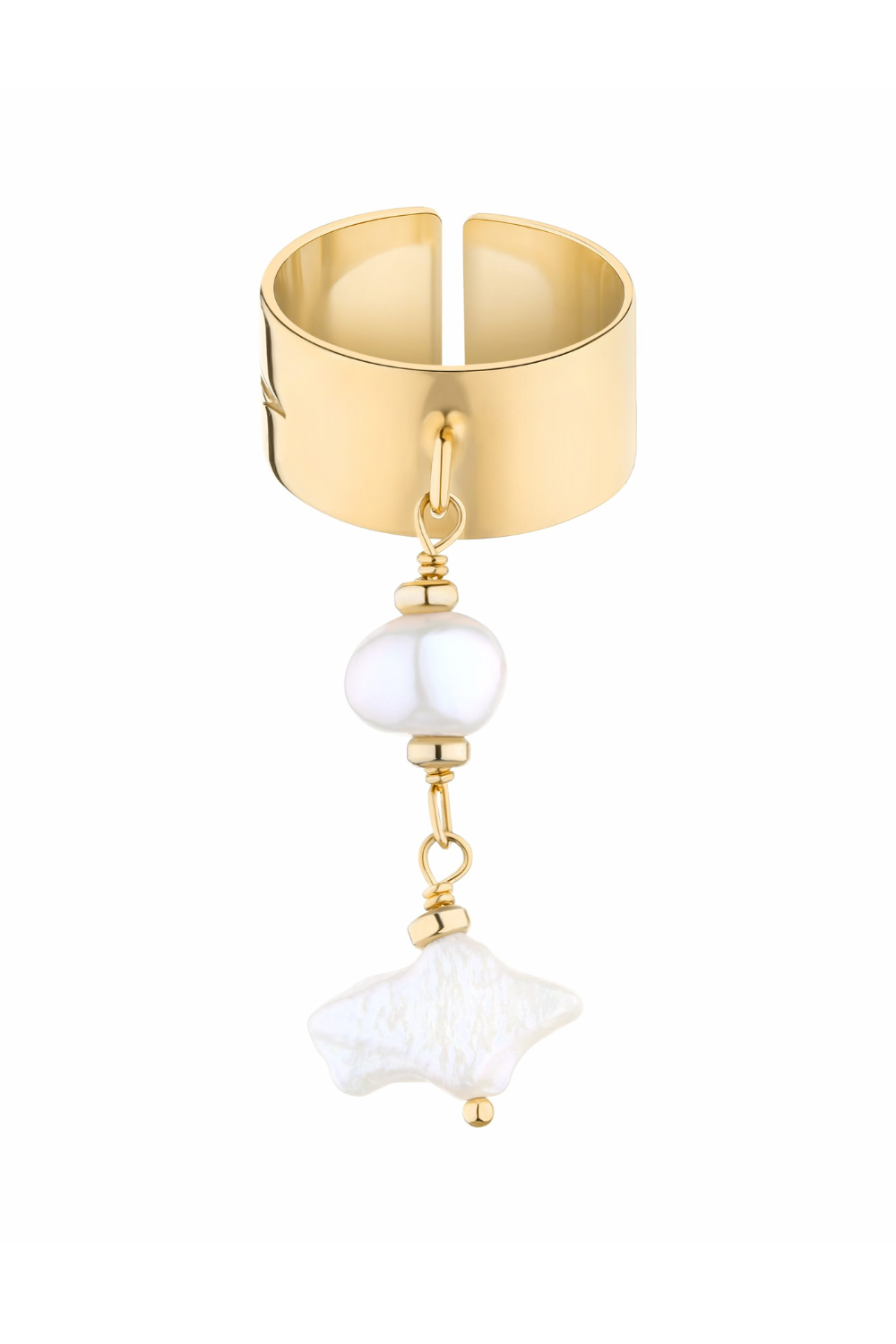 "FLEUR" ring, gold color (Grains de Verre), RWPP2