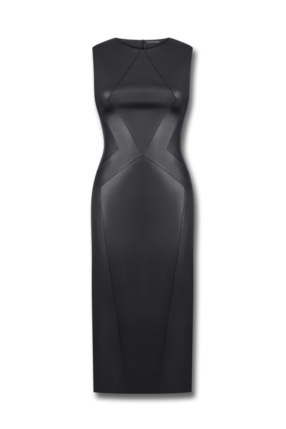 A017-814 Сукня з еко-шкіри чорна (STRELNYKOVA)