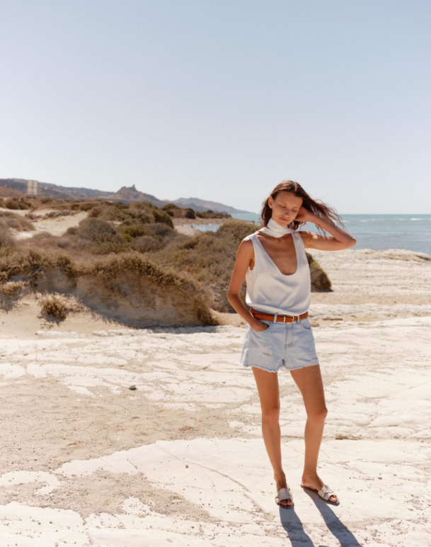 Šortky Mira Demin ve světle modré barvě (STASH) , sh0046