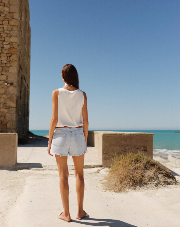 Šortky Mira Demin ve světle modré barvě (STASH) , sh0046