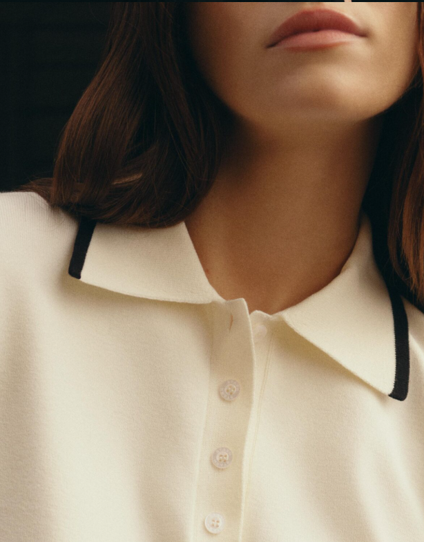 Polo tričko Hally Knits v mléčné barvě (STASH) , t0235