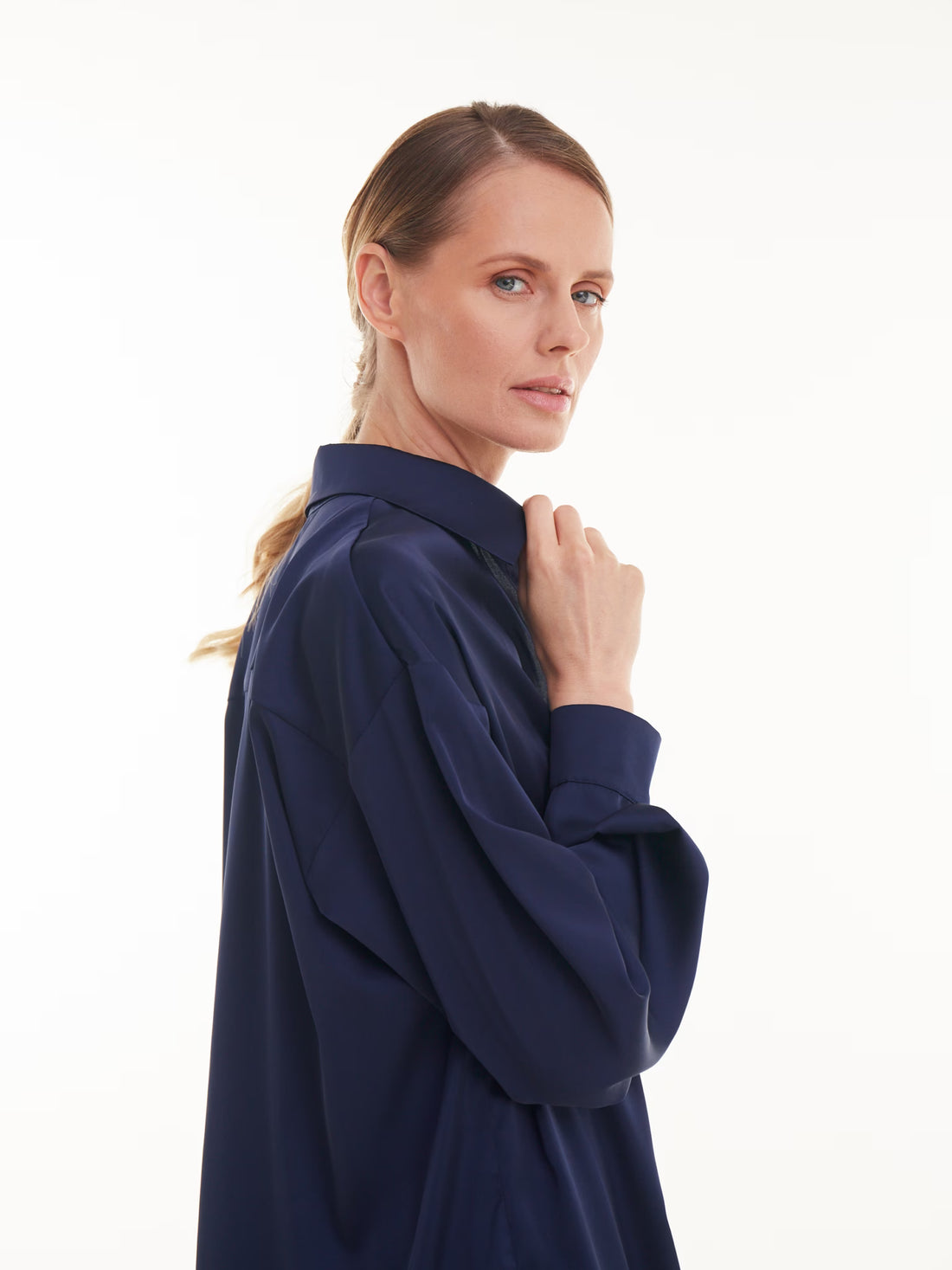 Modro-mátová košile BASIC (Mint) , 01782