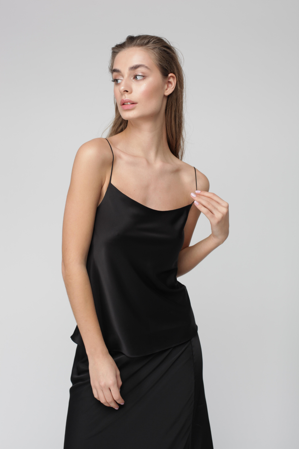 Hedvábný top na tenkých ramínkách (Miss Secret)