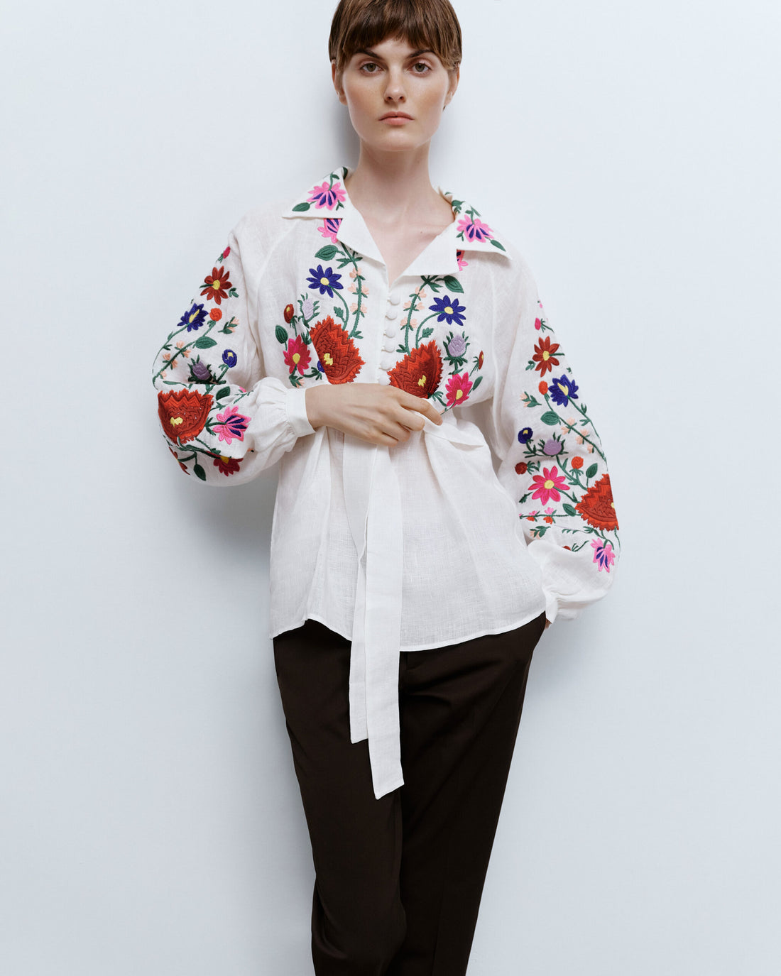 Вишиванка "Нагідки" кольорова, (Гаптування) GPTV_AA_1431