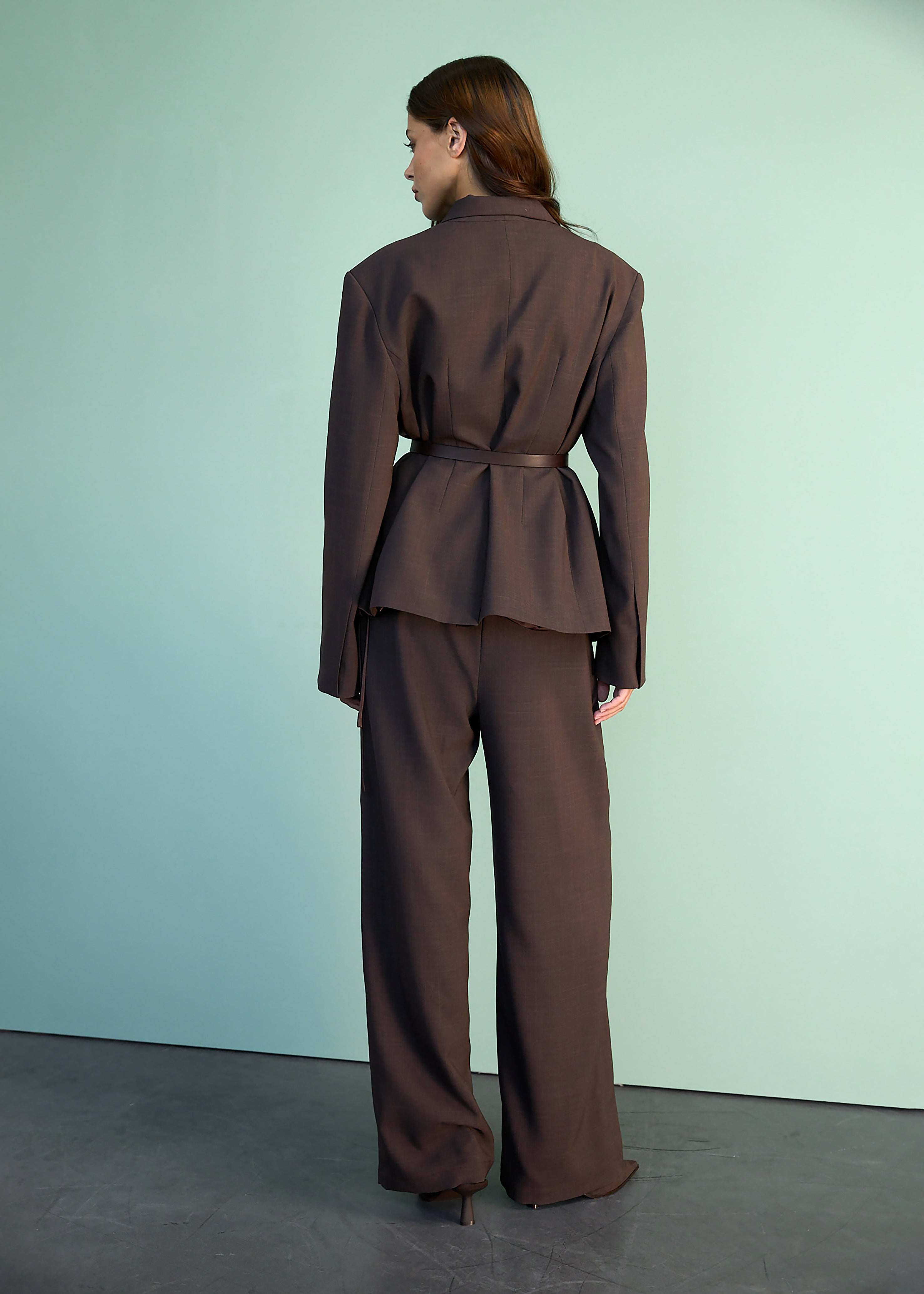 Kalhoty Vintage Kakaově hnědé (Kristina Laptso) VIS2577XSSMMLBR