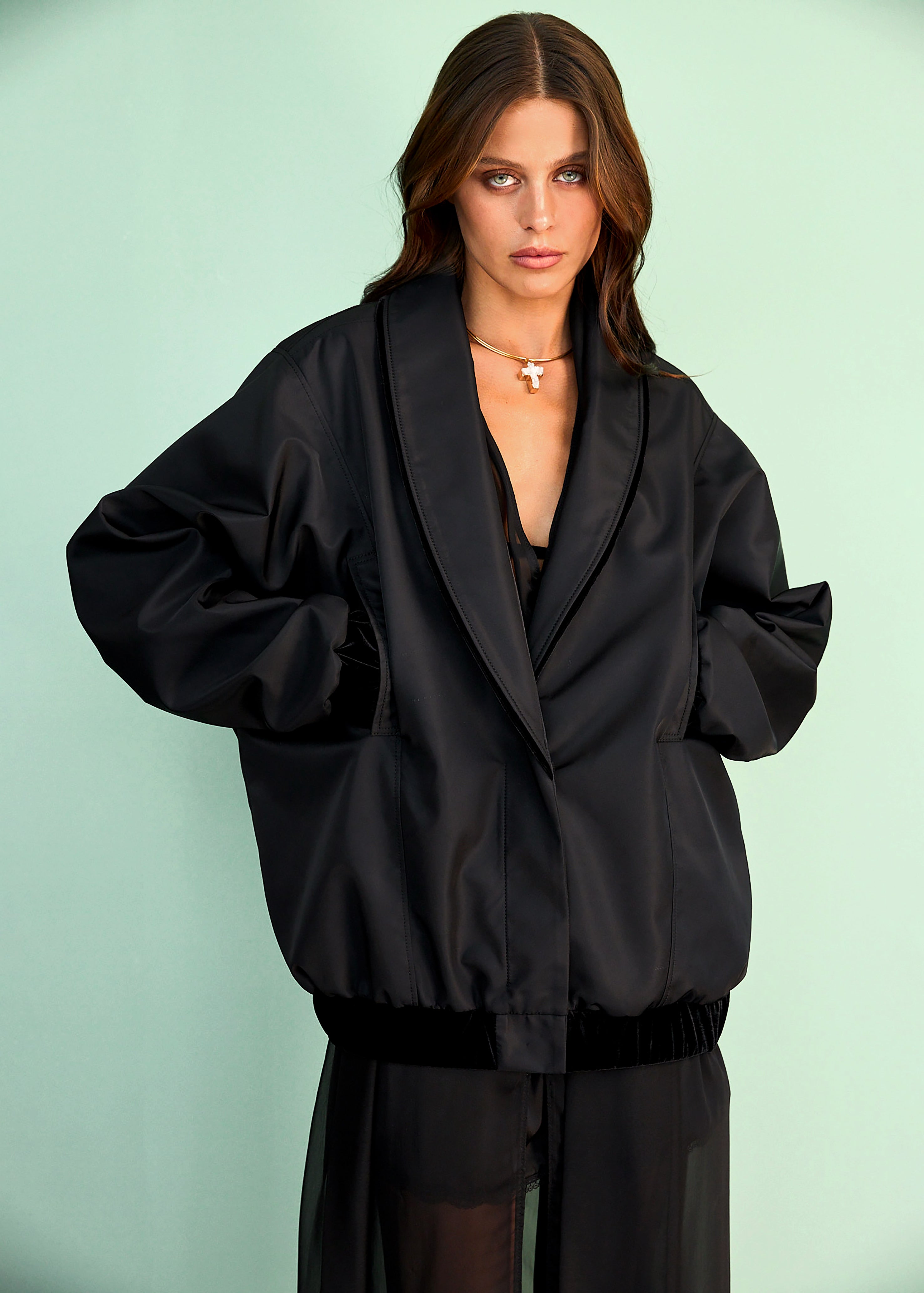 Bomber METEORITE BLACK (Kristina Laptso) POL2573XSSMMLBK