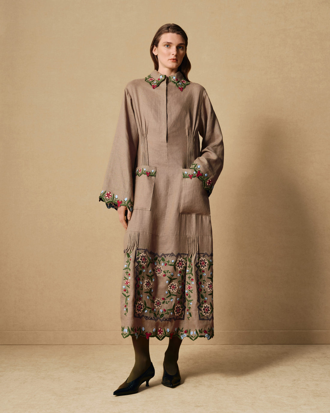 Сукня "Порість" бежева, (Гаптувальна) GPTV_AA_44123