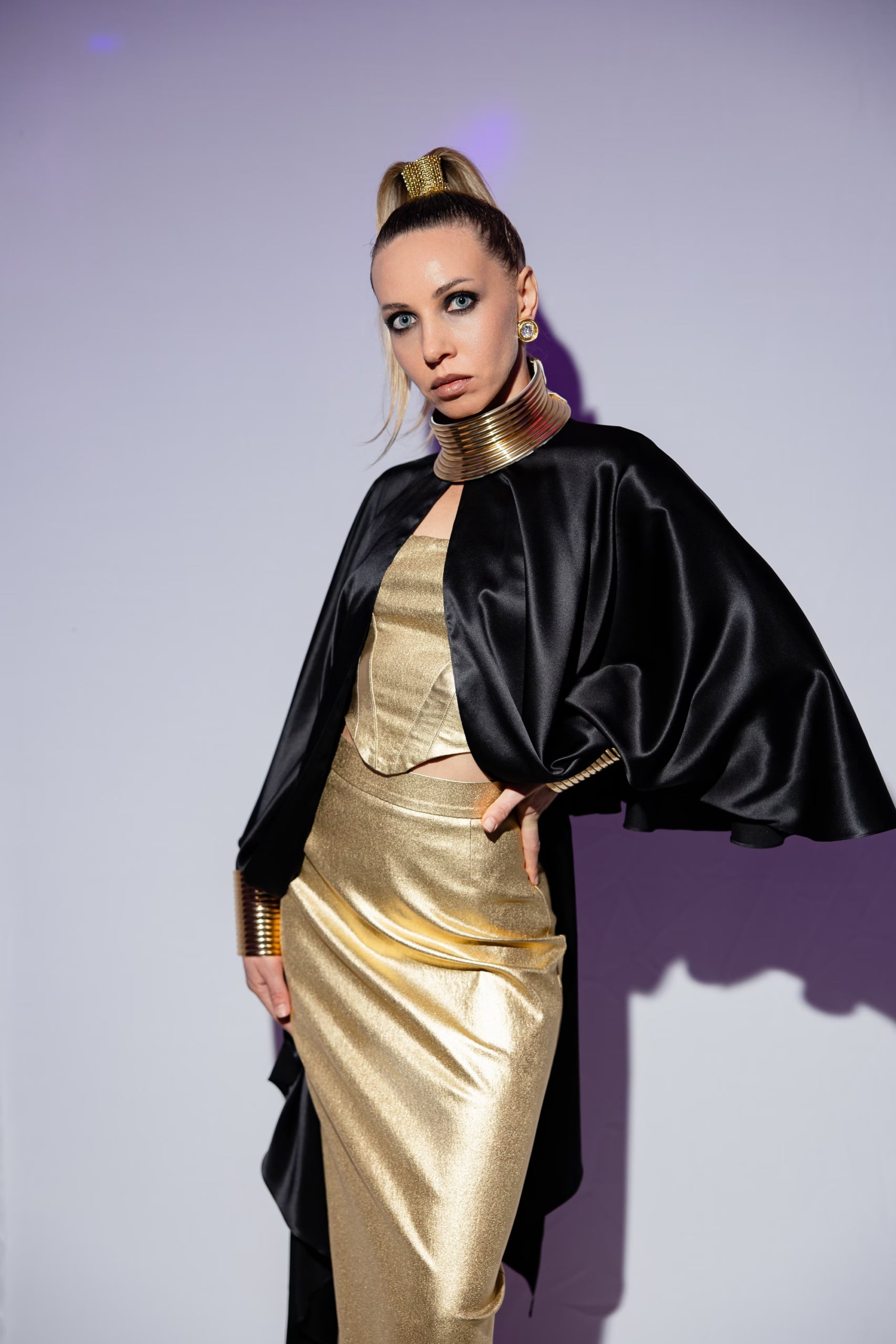 Černý cape FLEU (Mint) , 3312280000012