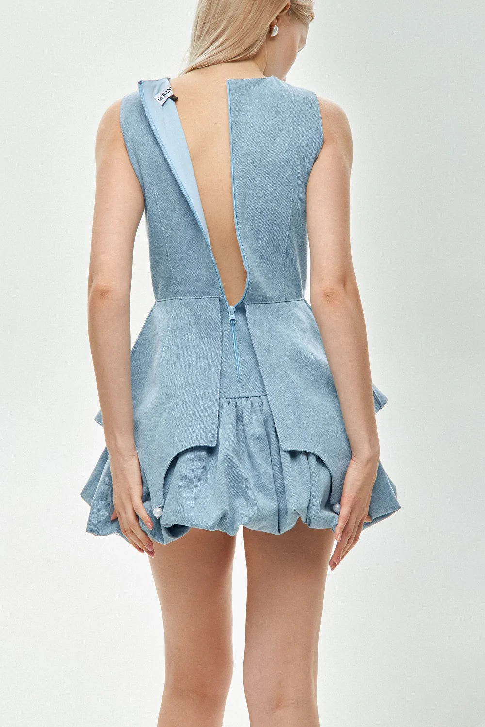 Denim mini dress, light blue, (Guranda) GRD0022091