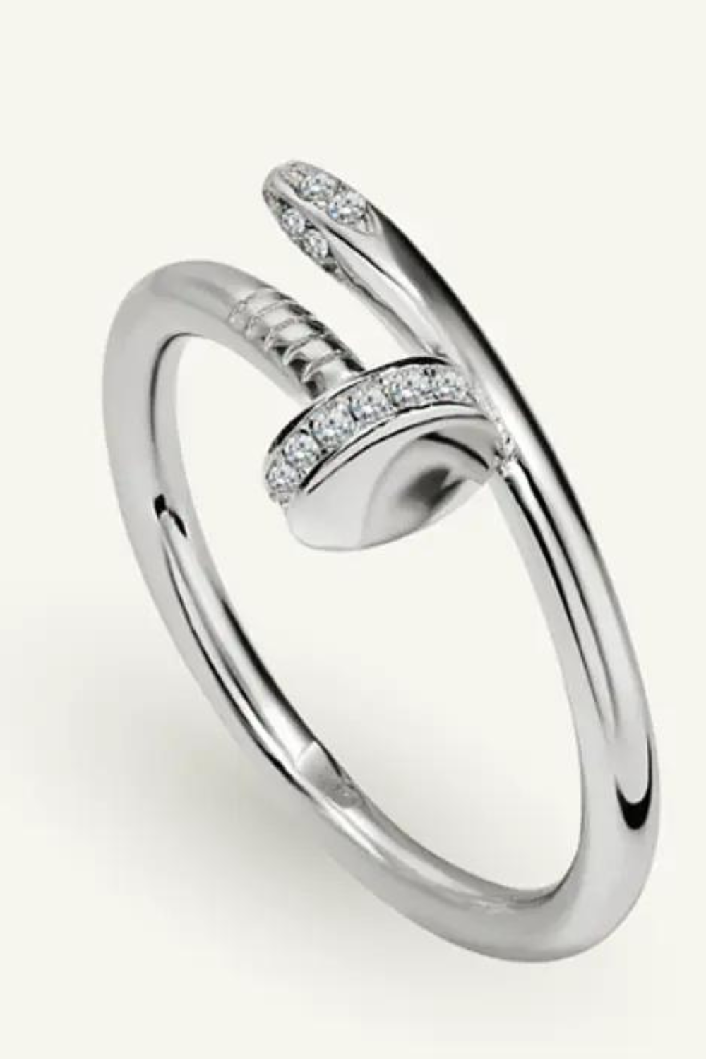 Stříbrný prsten se zirkony Hřebík, Vel.57, (SILVERAMO), K2F246