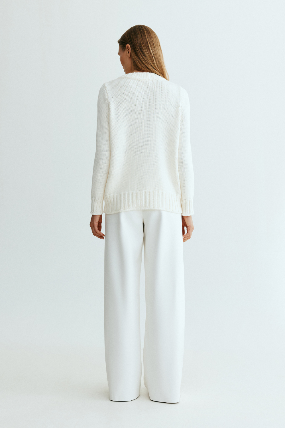Svetr z merinové vlny (Total White) FW2406