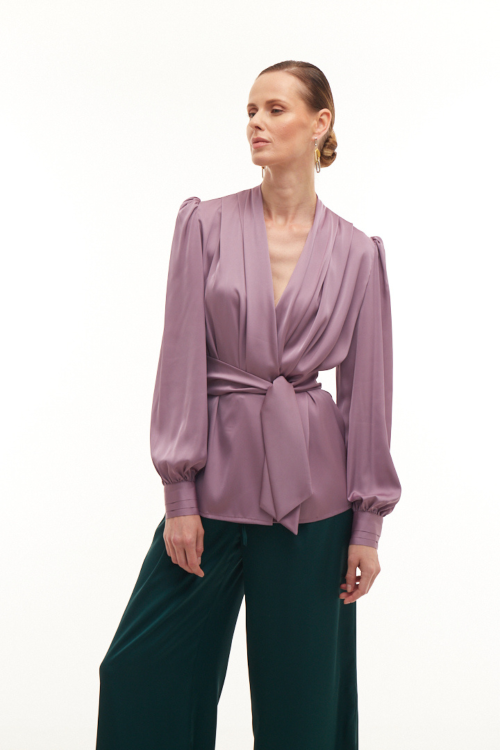 2333 Lilac Silk Blouse (Mint)