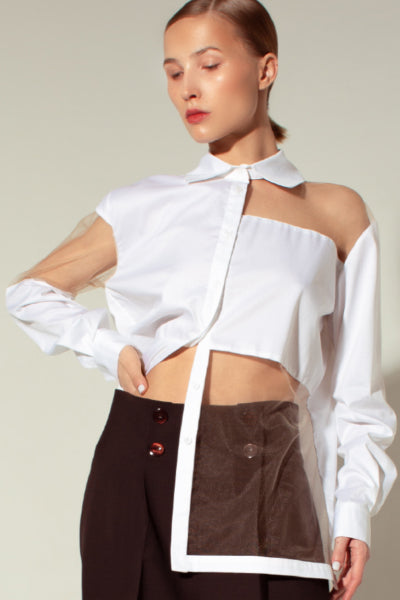 Košile s dvěma průhlednými detaily (PANOVE) U.PN00191/1В