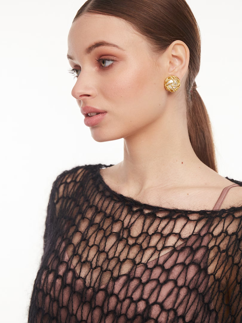 Černý svetr CLOUD (Mint) , 2768