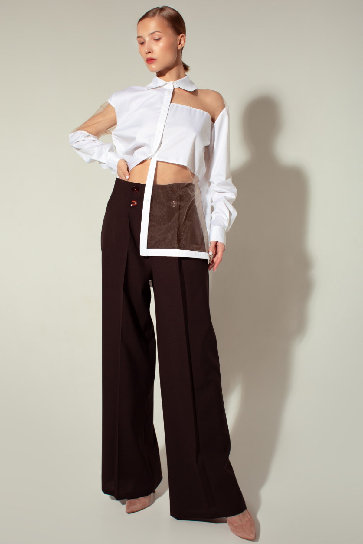 Košile s dvěma průhlednými detaily (PANOVE) U.PN00191/1В