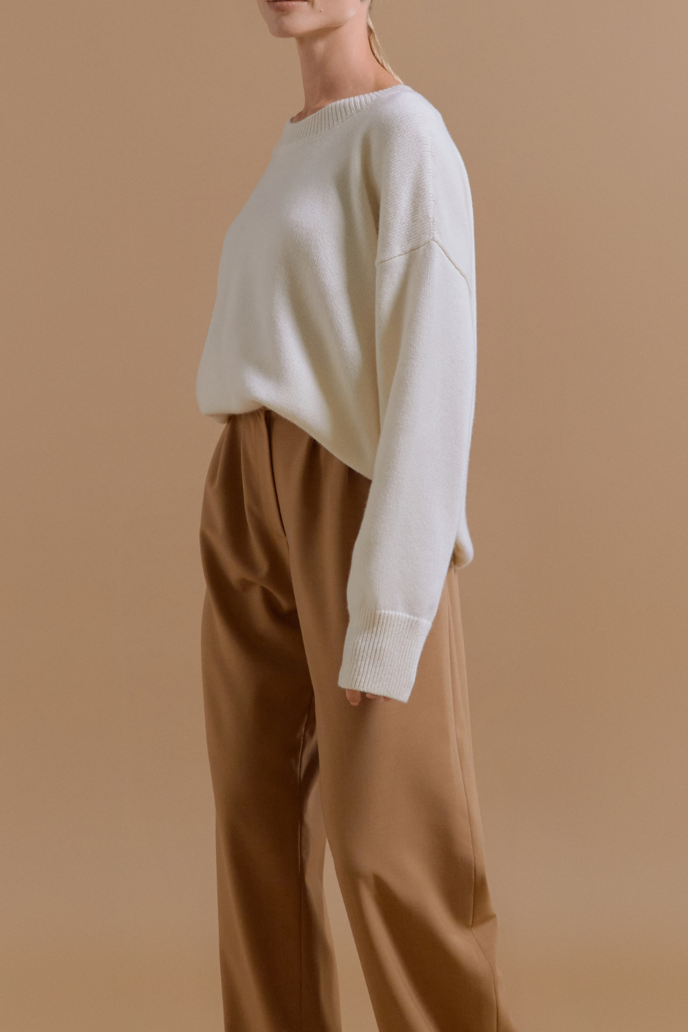 Kalhoty barvy camel (THE LAW OF LOVE) K-001