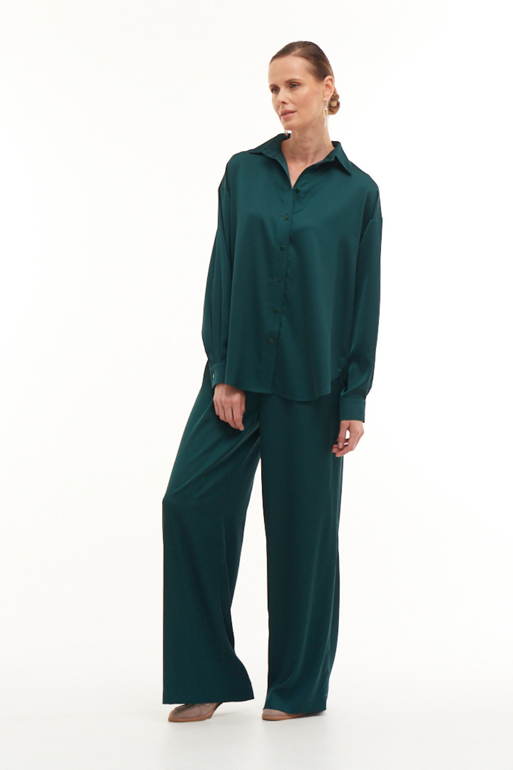 Smaragdové kalhoty BASIC, (Mint), 21628