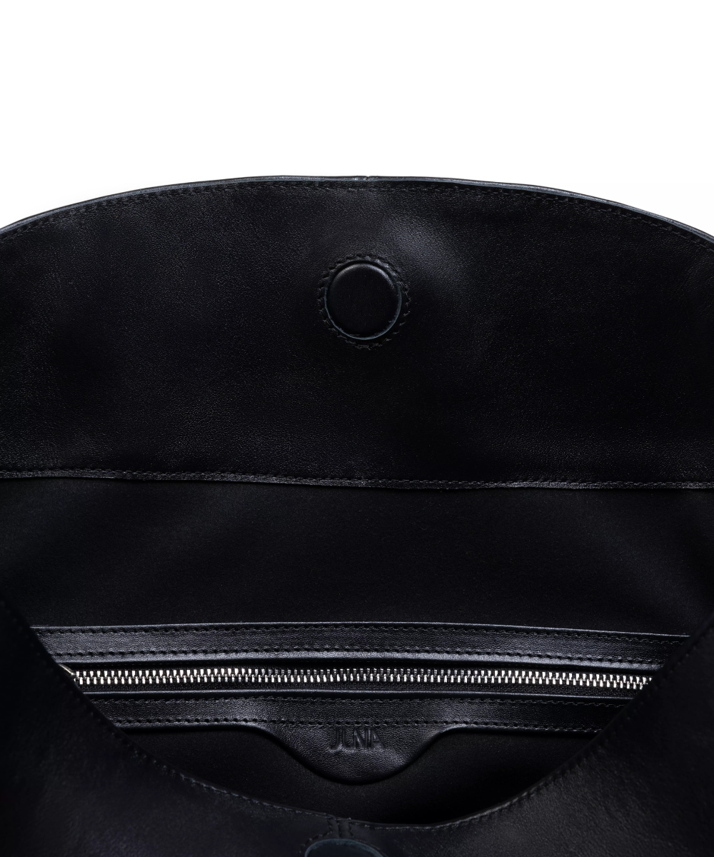 BLISS BAG BLACK LEATHER, (Juna)