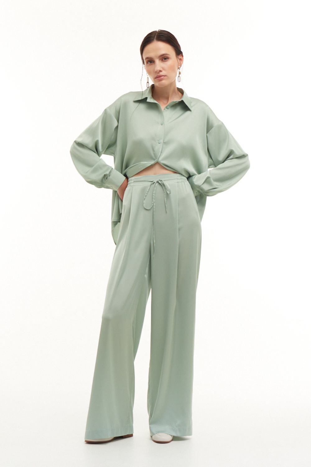 Kalhoty fískově BASIC (Mint) 21810