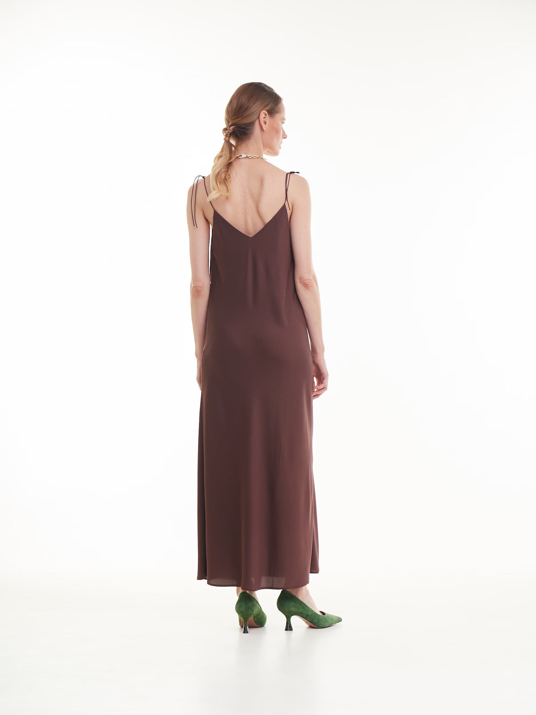 Brown maxi dress MINT (Mint) 01806