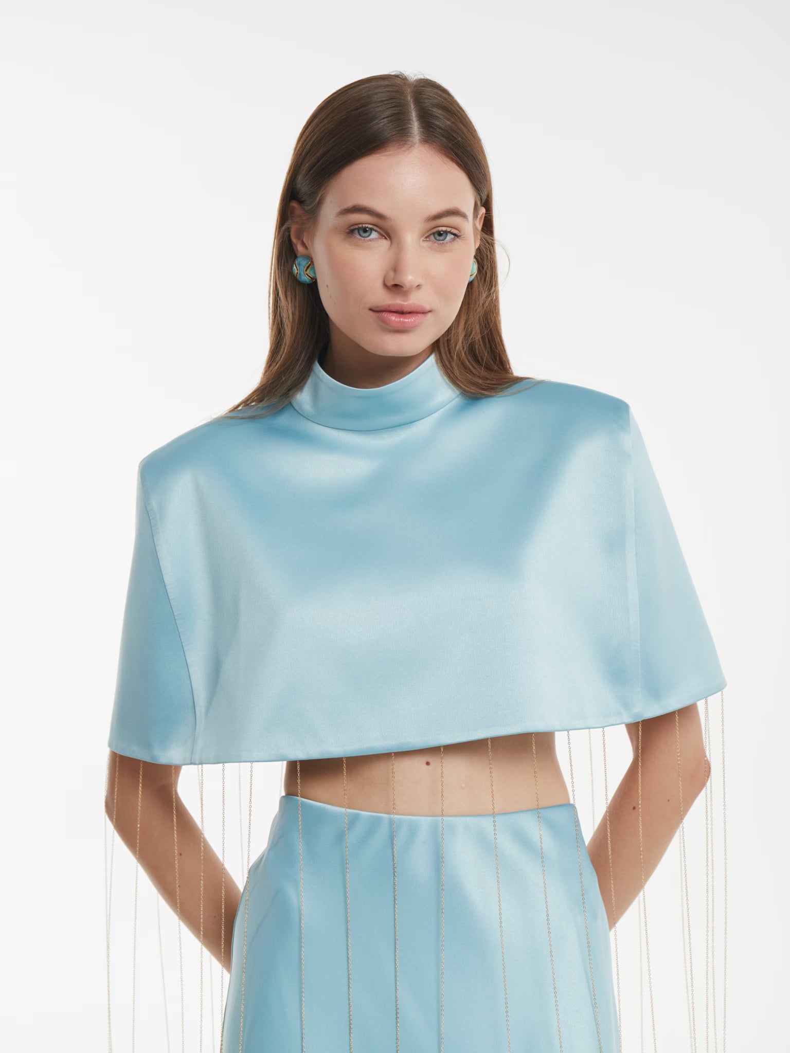 Modrý cape OBRIY (Mint) , 2548160000013