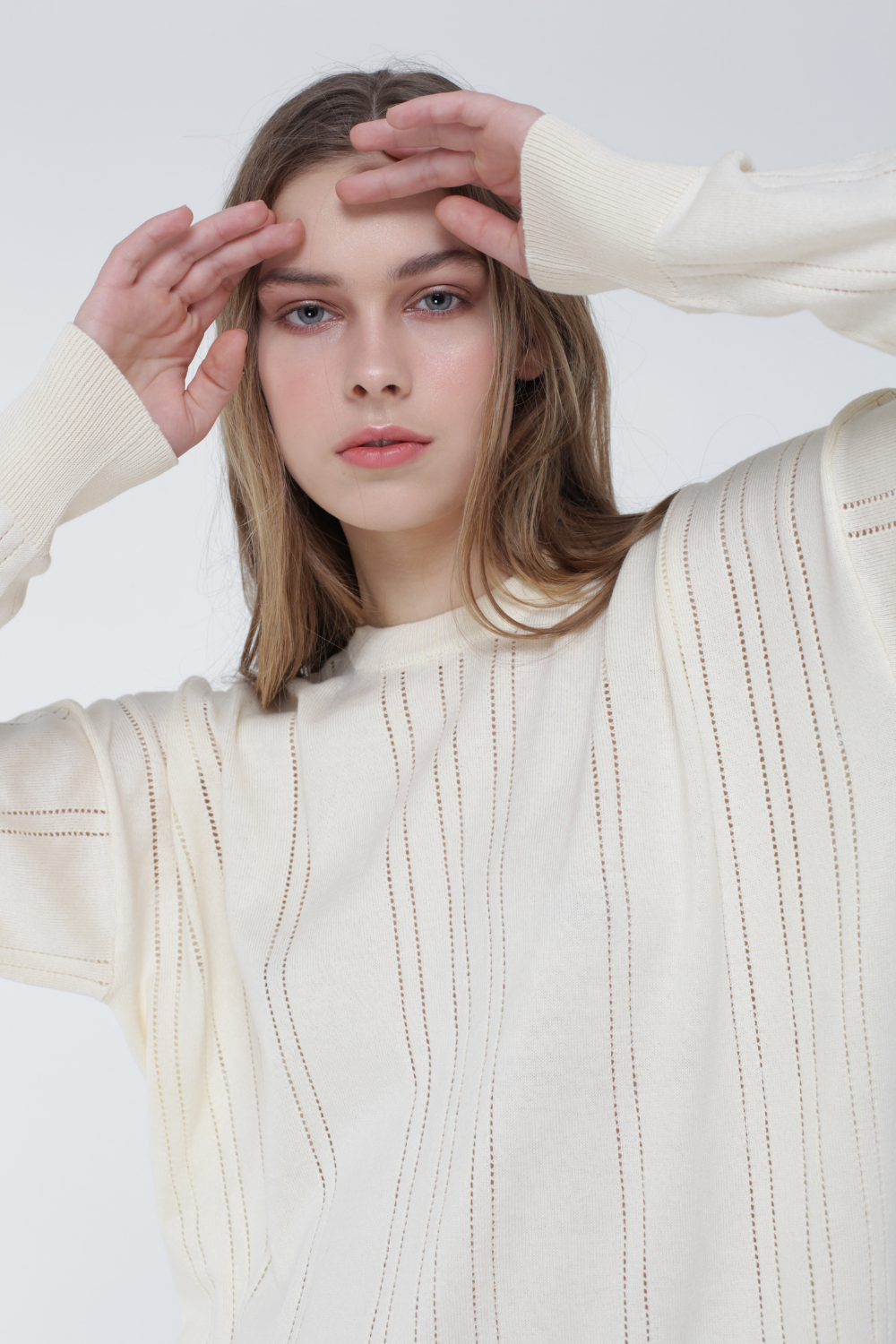 Cotton lace sweater (Miss Secret) PU-019-white