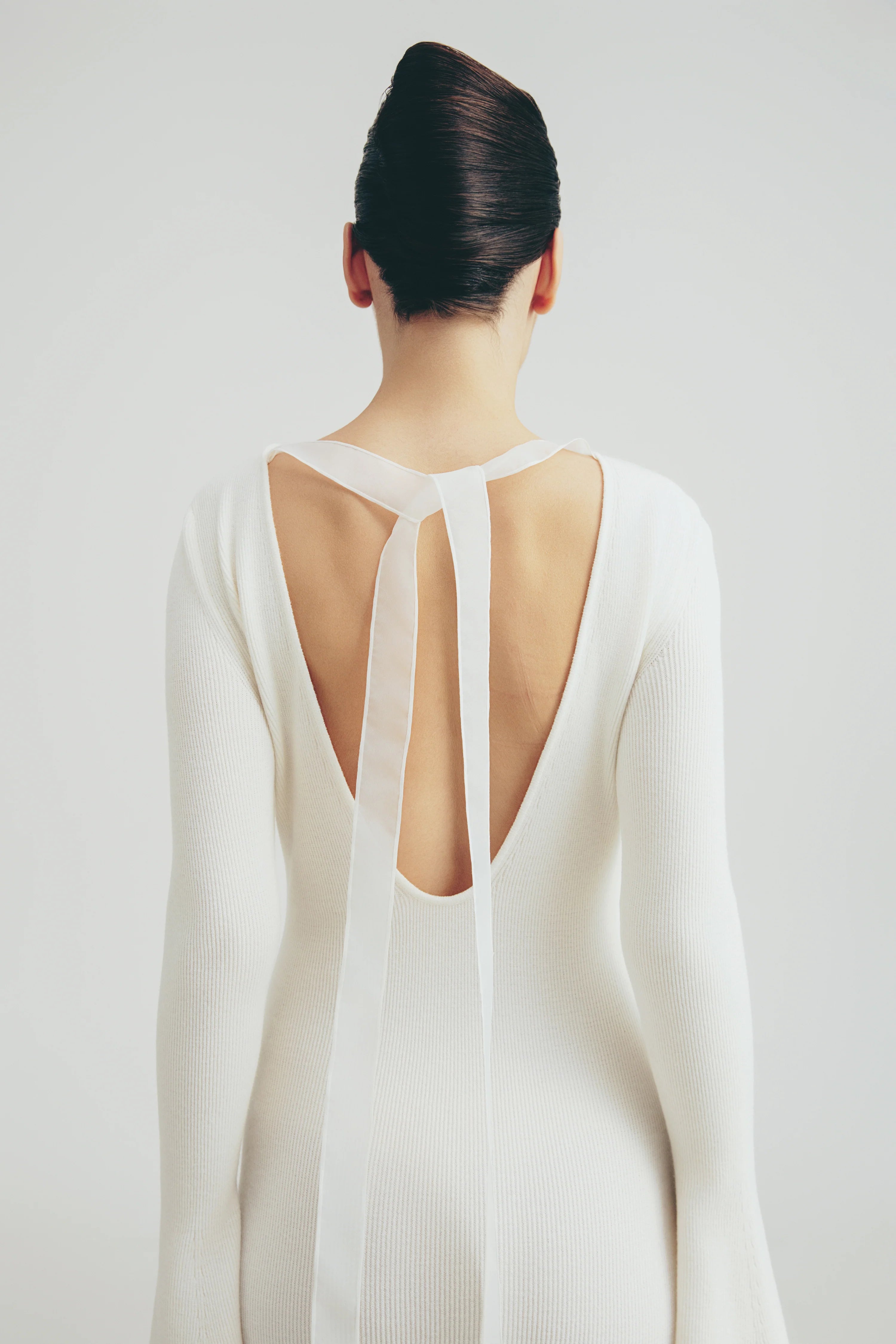 Трикотажна сукня міді (Total White) SS2510