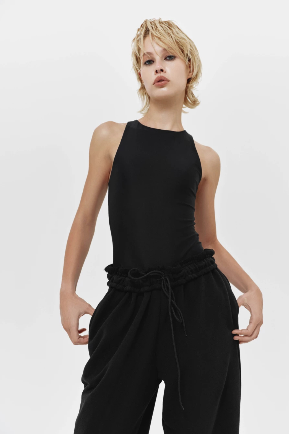 Pants "Groove" with elastic waist black, (KeepStyle) 2000000209760