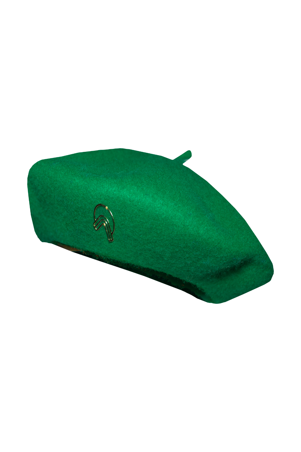 B-GRN zelený vlněný baret se zlatým dekorem (Nesamovyto)