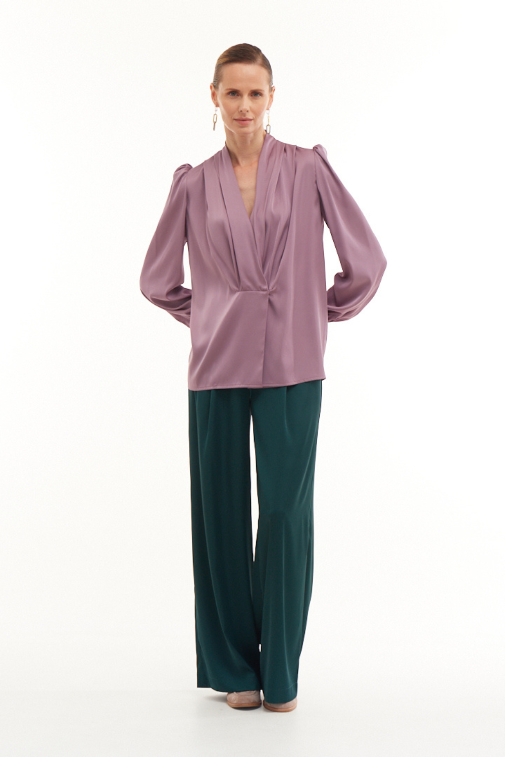 2333 Lilac Silk Blouse (Mint)