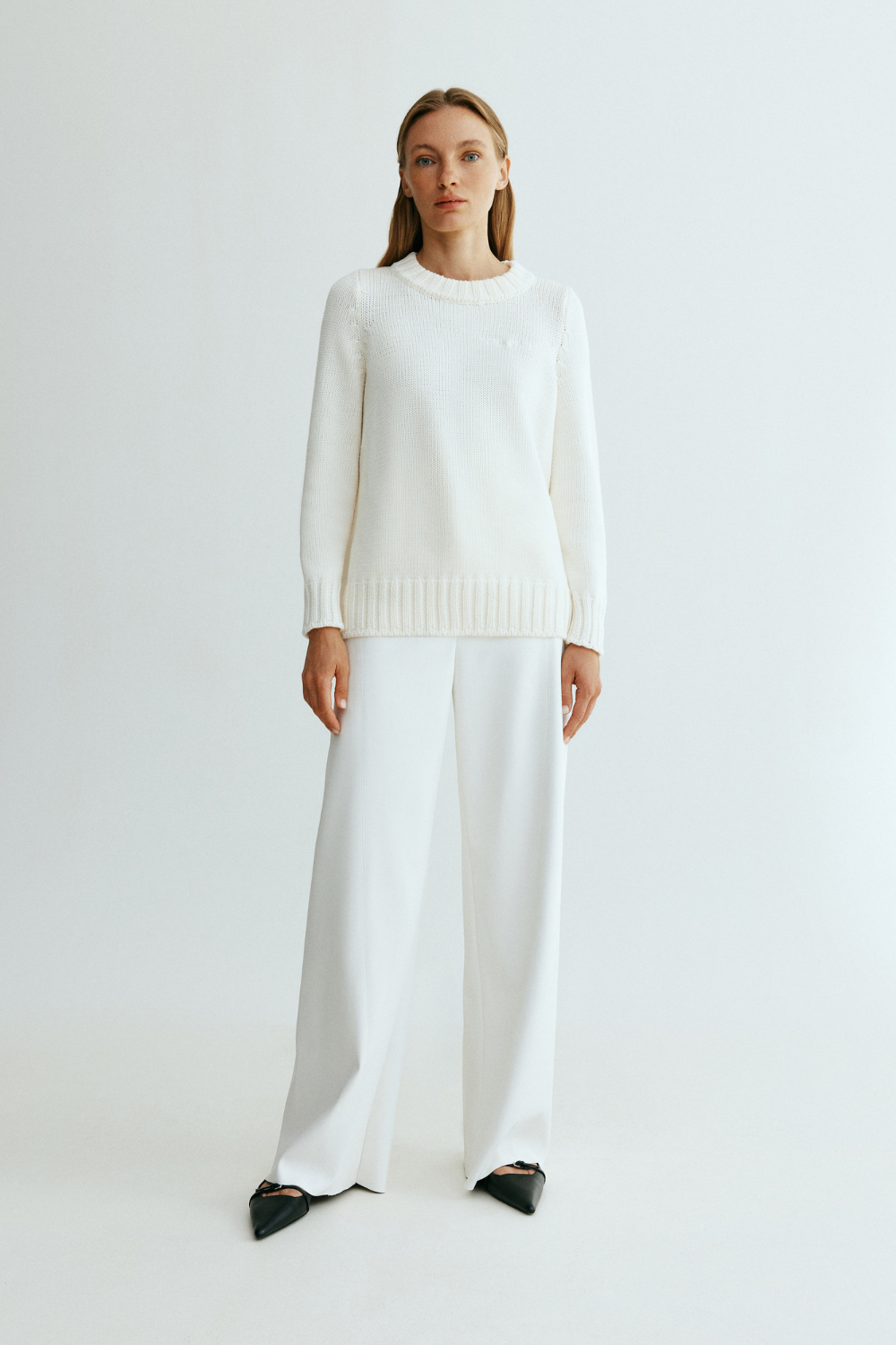 Svetr z merinové vlny (Total White) FW2406