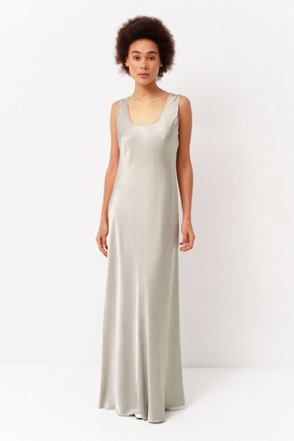Šaty slip dress, olivová, (Corsis), 21-003O