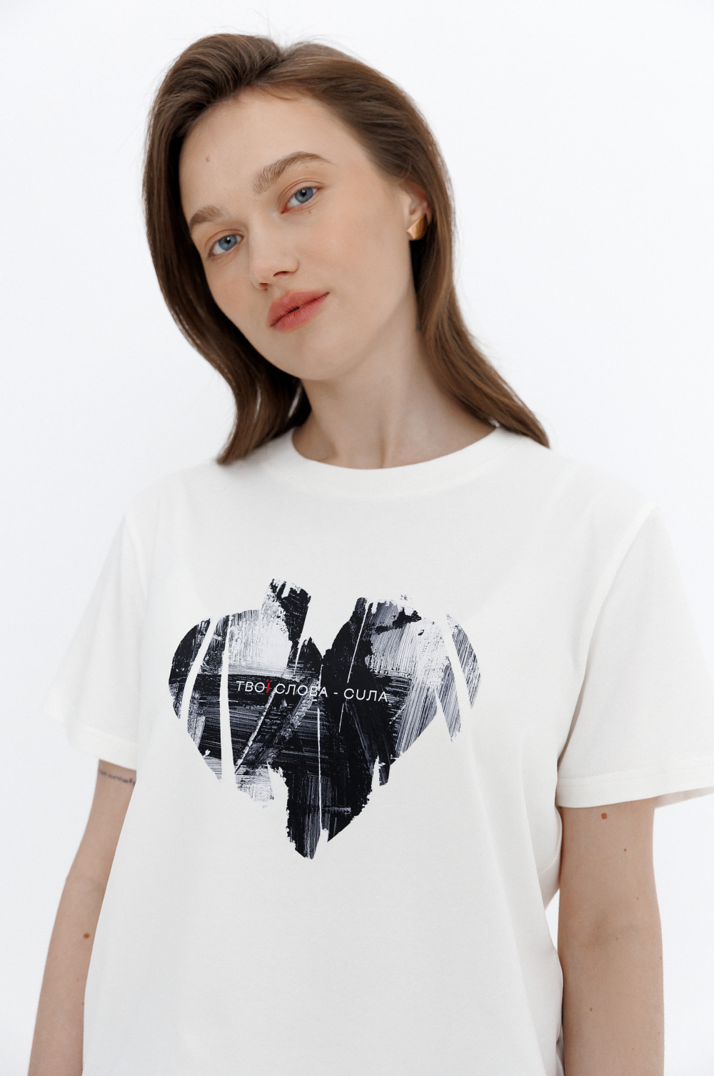 Футболка "Серце" графіт, (Леді Ді) U00003311