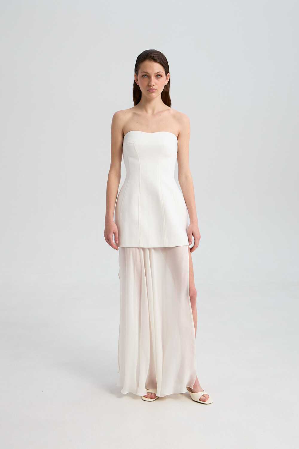 Dress "MonpazierWhiteLinen", (Leskizzo) 102229