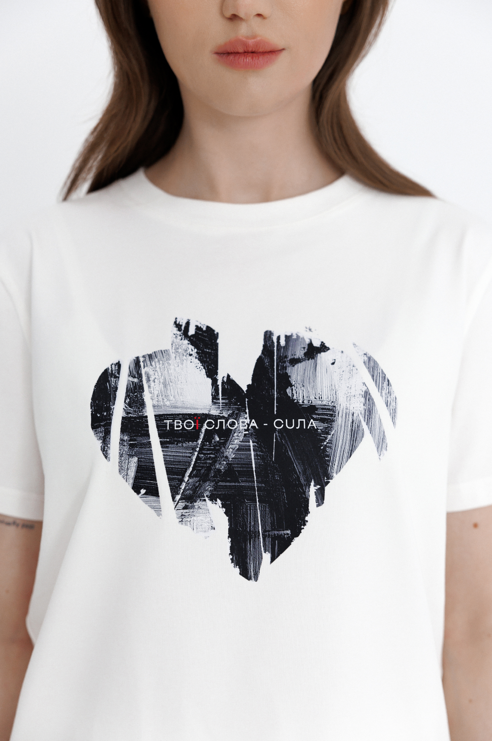 Футболка "Серце" графіт, (Леді Ді) U00003311