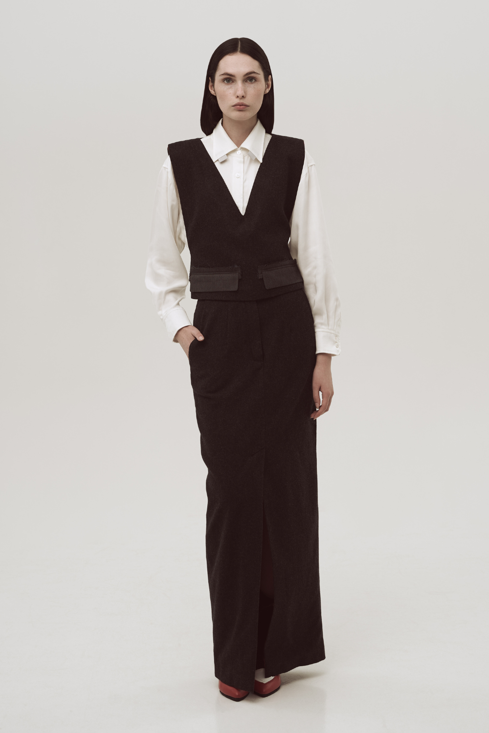 Šedá maxi sukni (SELERA) FW 24_11
